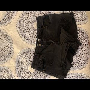 PacSun Distressed Dark Gray Jean Shorts